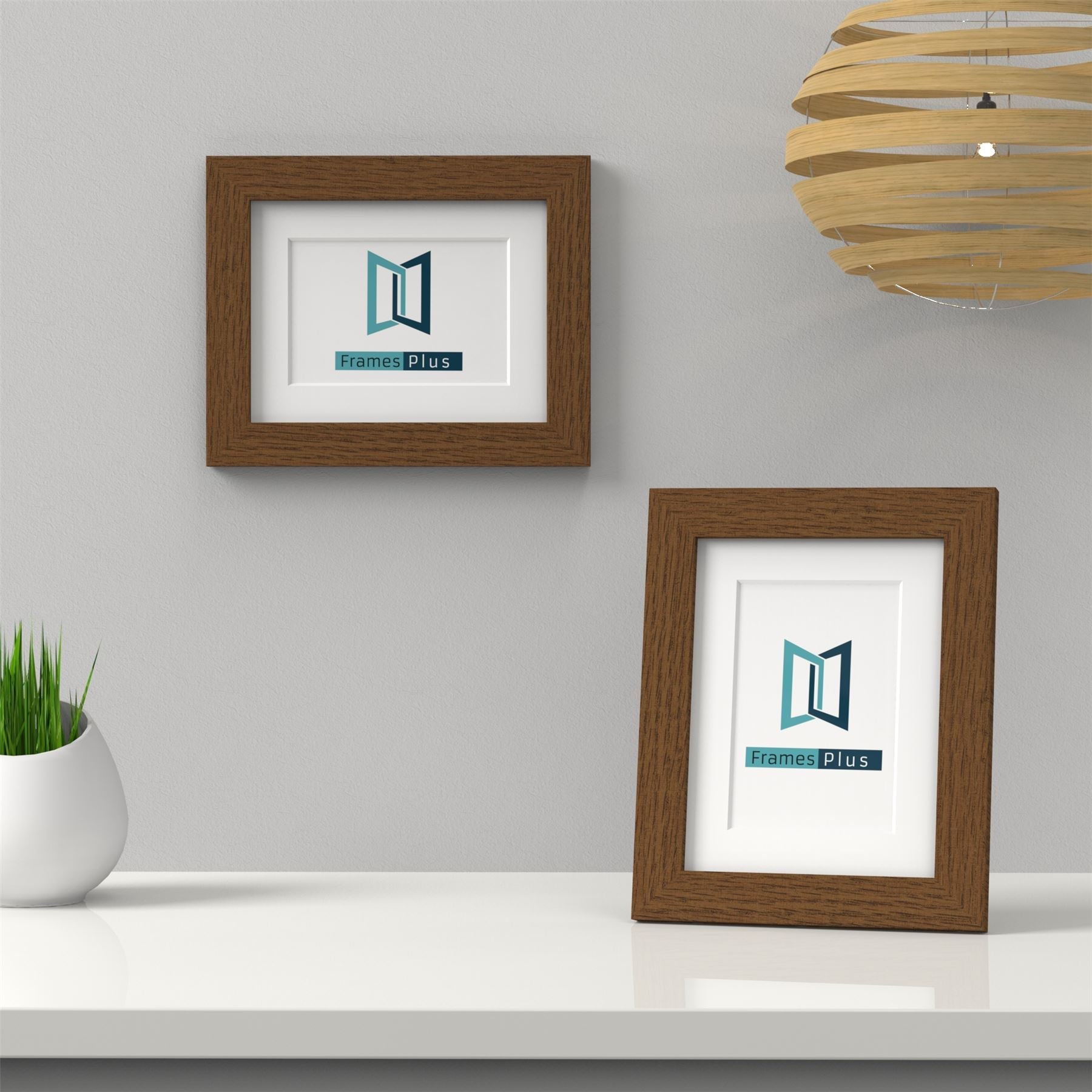 Classic Dark Brown Picture, Photo & Poster Frame with White Mount