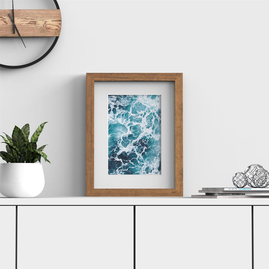 Classic Rustic Picture, Photo & Poster Frame with White Mount