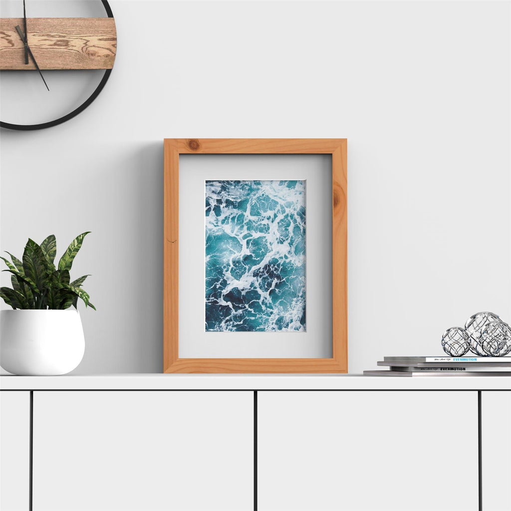 Classic Pine Picture, Photo & Poster Frame with White Mount