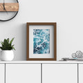 Classic Dark Brown Picture, Photo & Poster Frame with White Mount