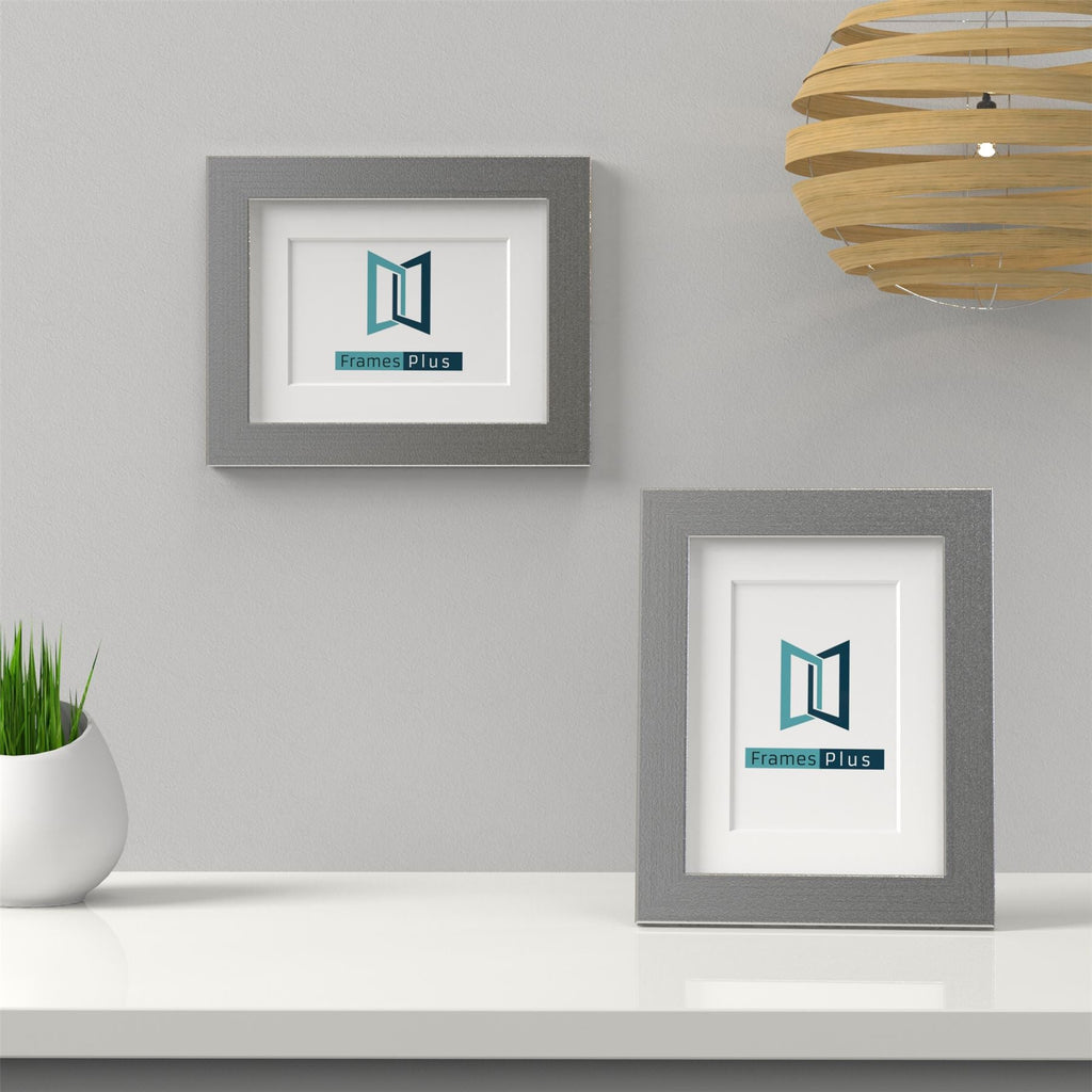 Classic Chrome Picture, Photo & Poster Frame with White Mount