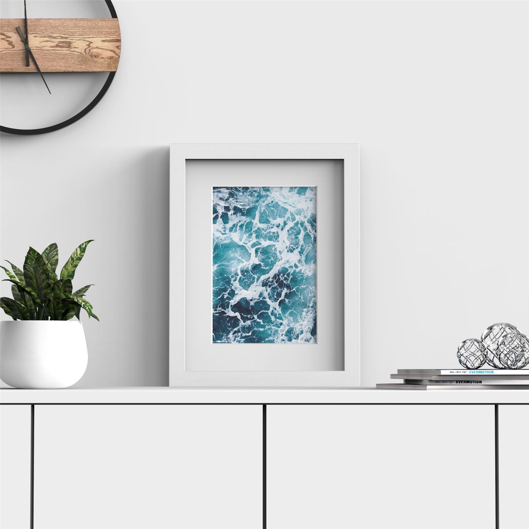 Classic White Picture, Photo & Poster Frame with White Mount