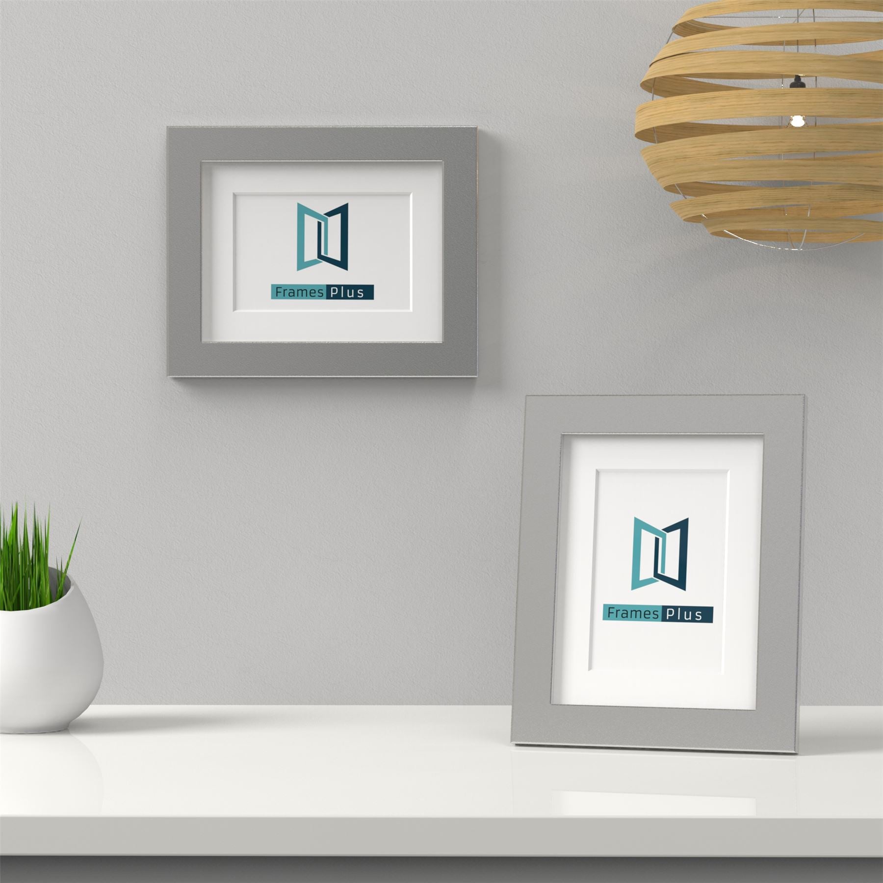 Classic Silver Picture, Photo & Poster Frame with White Mount
