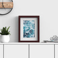 Classic Mahogany Picture, Photo & Poster Frame with White Mount